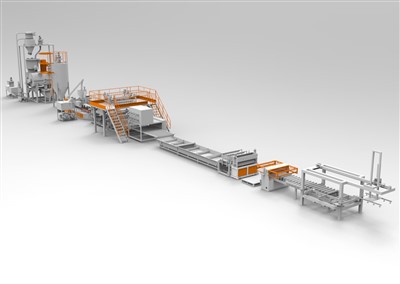 LVT grindų gamybos linija